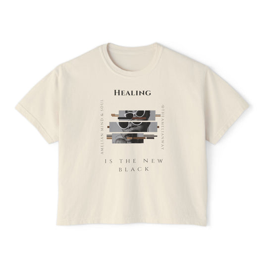 'Healing is the New Black' Boxy Tee for Women