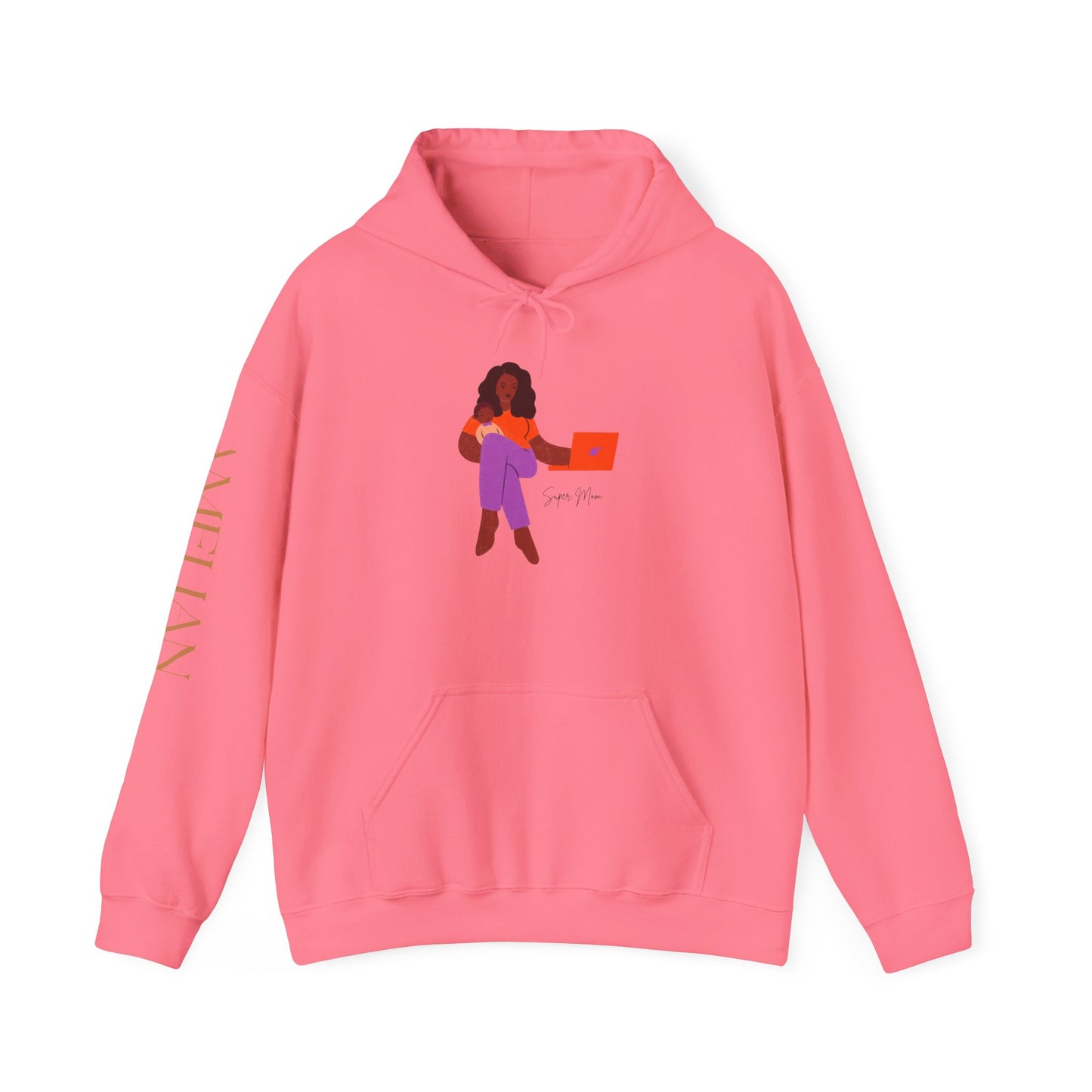 Hooded Sweatshirt - Super Mom Design