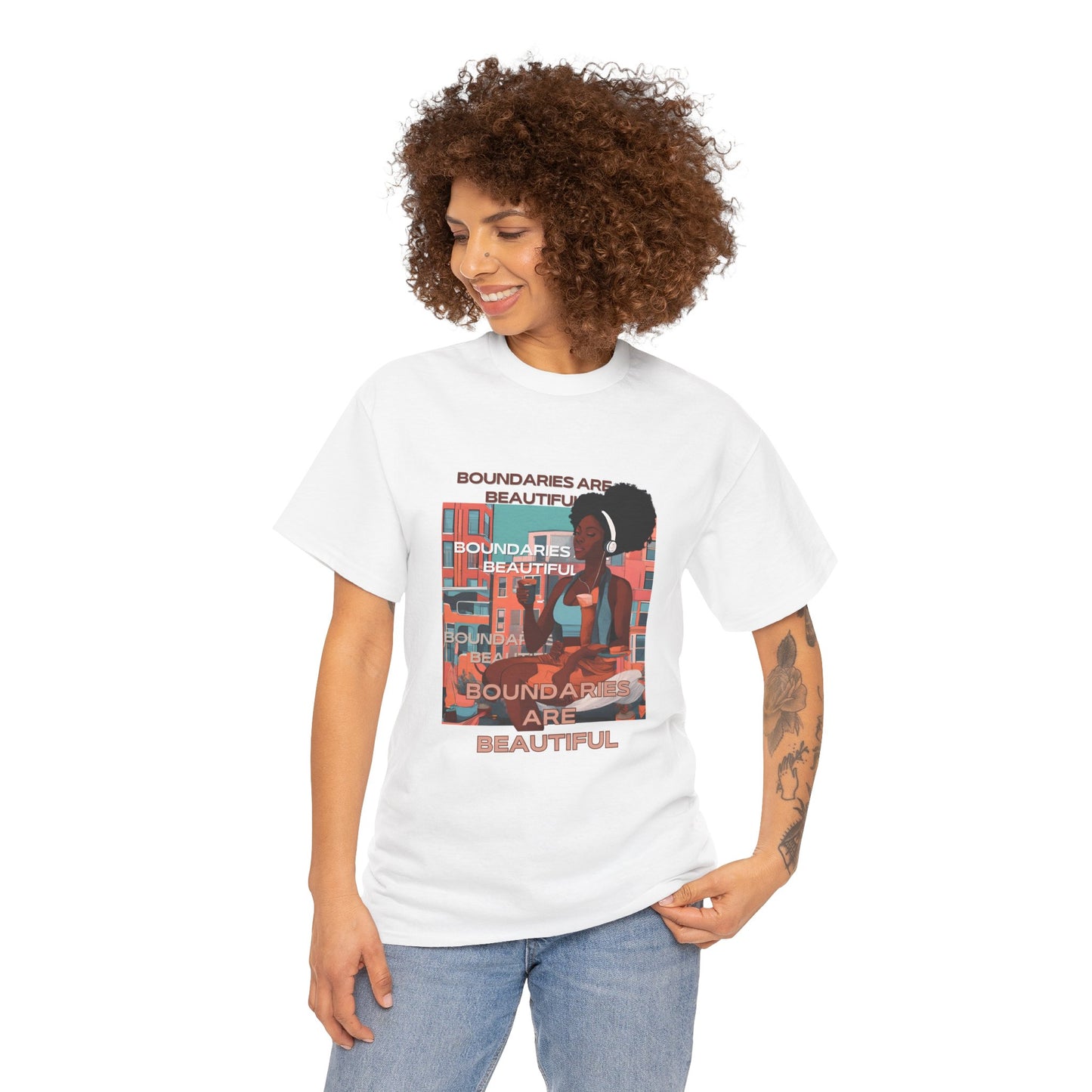 Boundaries are beautiful Unisex Heavy Cotton Tee