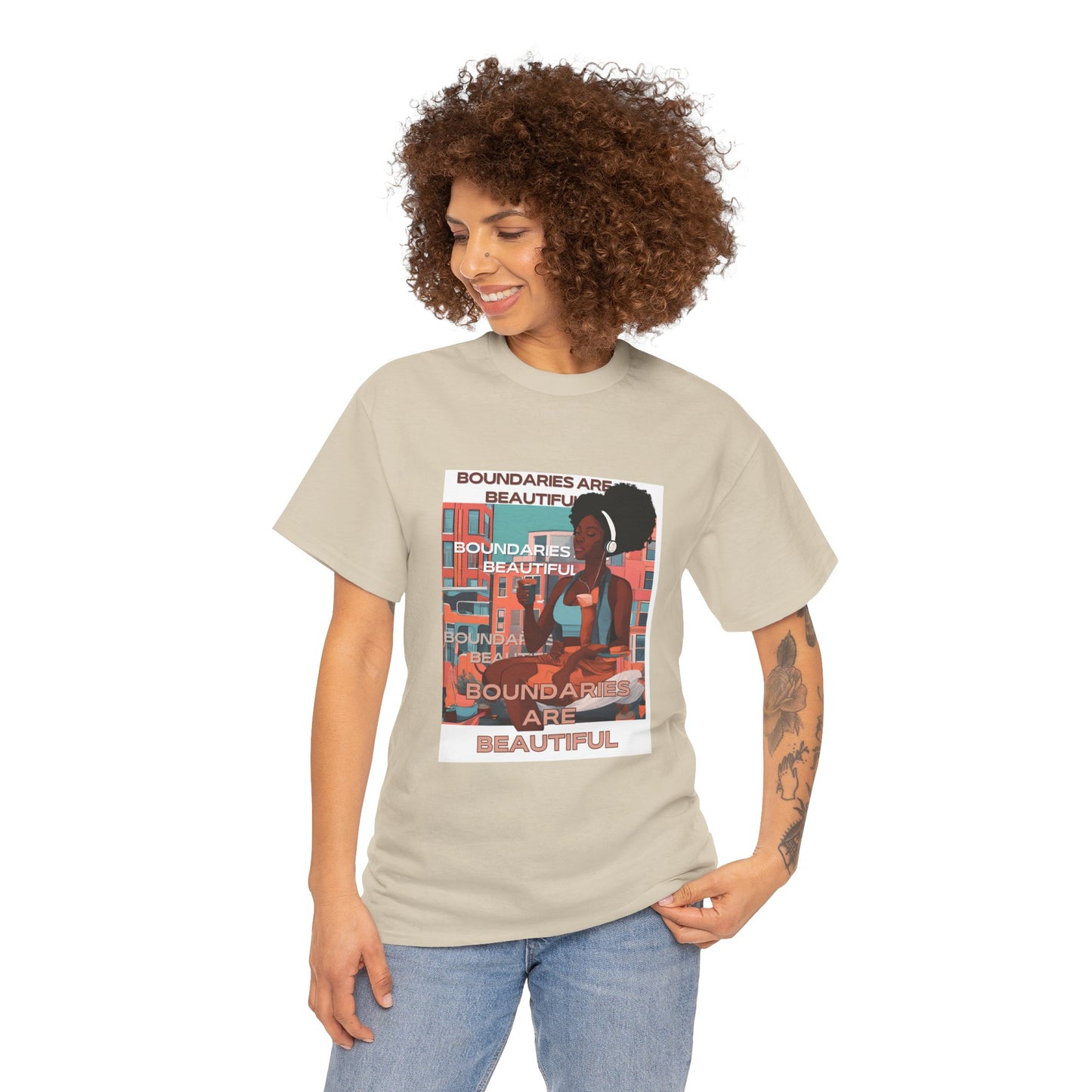 Boundaries are beautiful Unisex Heavy Cotton Tee