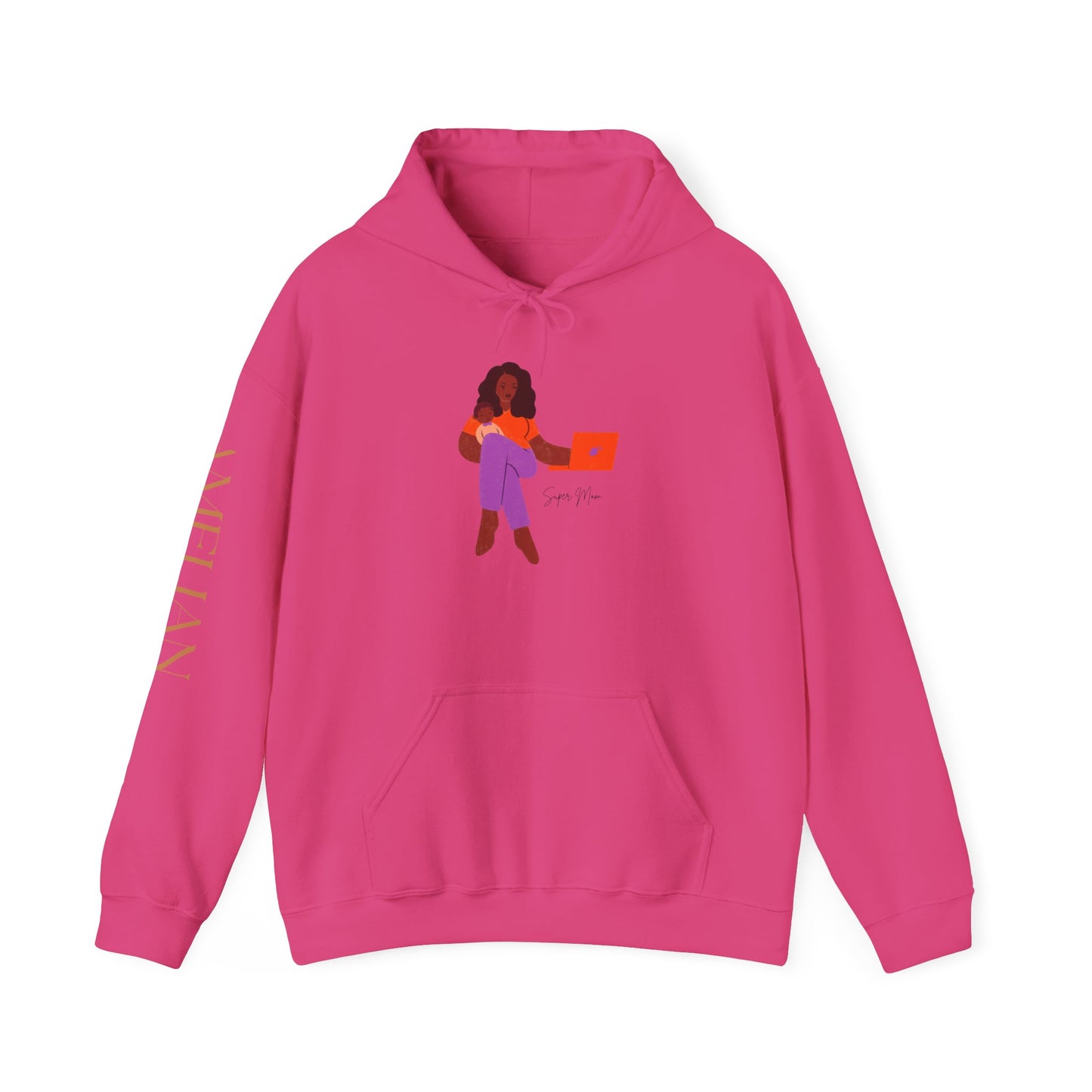 Hooded Sweatshirt - Super Mom Design