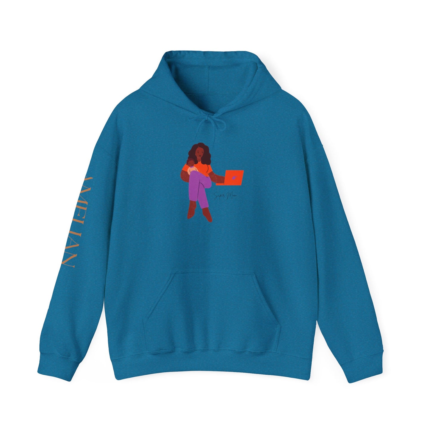 Hooded Sweatshirt - Super Mom Design